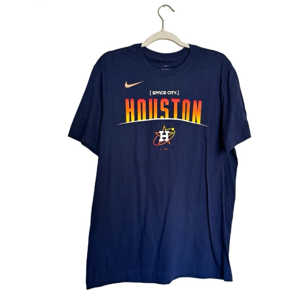 Houston Astros Nike Tee Shirt Sz Medium Space City Short Sleeve MLB Baseball NEW